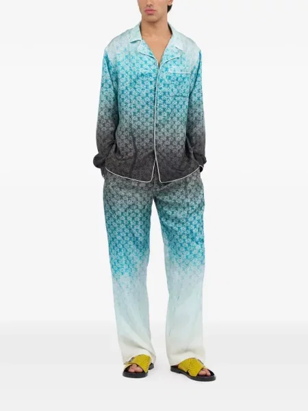 Pantaloni Roberto Cavalli cu imagine albastru