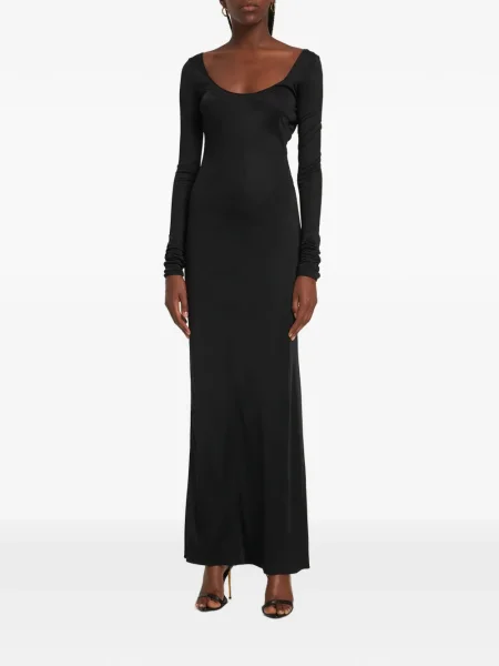 Rochie maxi Tom Ford lungă de costum negru