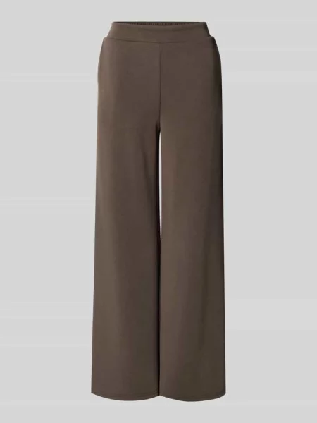 My Essential Wardrobe Spodnie Kobieta L Wide Trousers brązowy