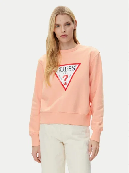 Суитчър Guess с принт оранжево