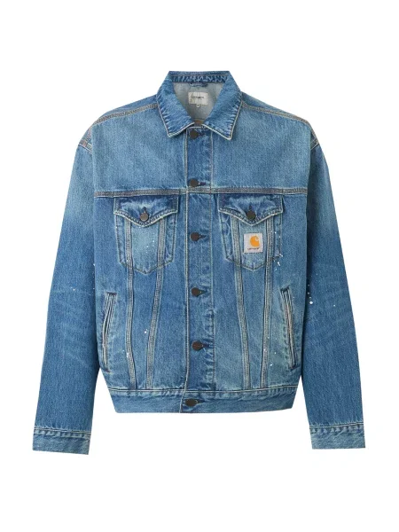 Carhartt WIP Geacă de primăvară-toamnă Helston denim albastru