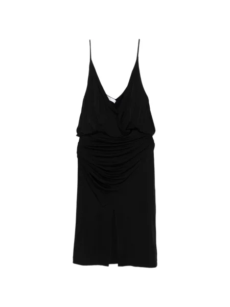 Rochie midi Iro cu decolteu în V până la genunchi de costum negru