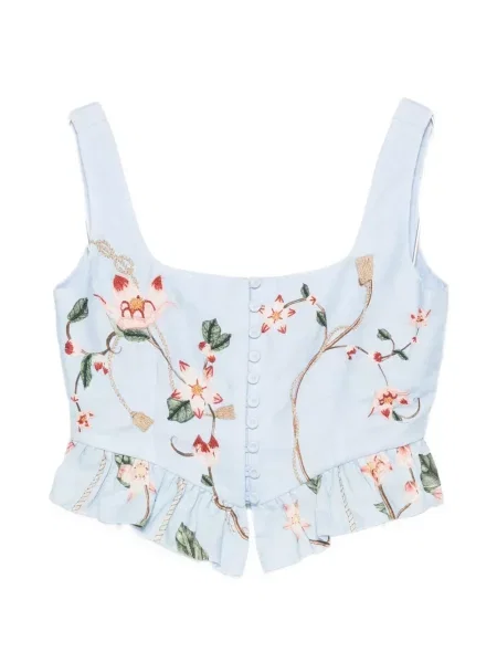Decupat top Agua By Agua Bendita albastru