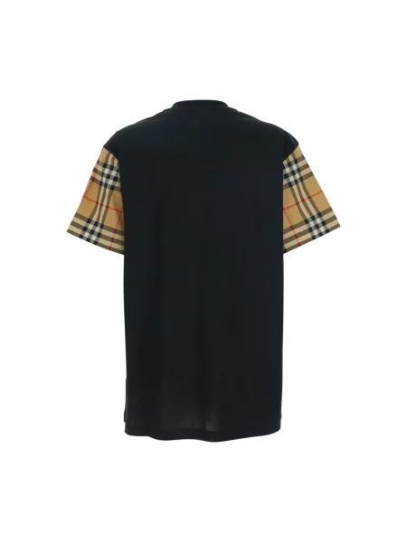 Koszulka Burberry casual w kratkę czarna