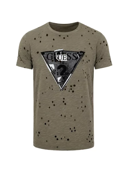 Tricou Guess cu imagine verde