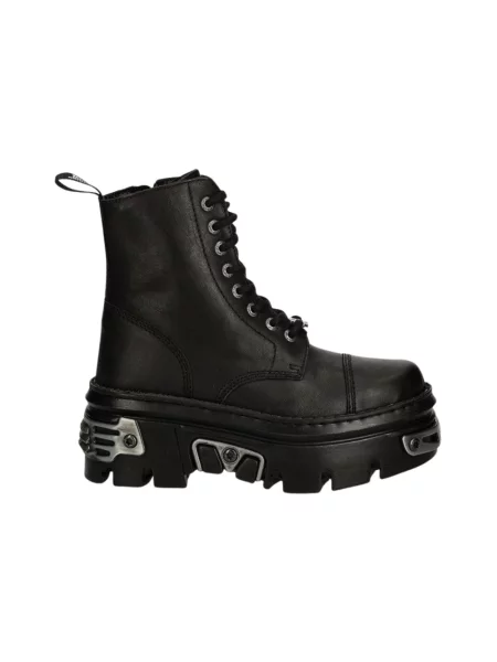 Buty do kostki New Rock skórzane czarne
