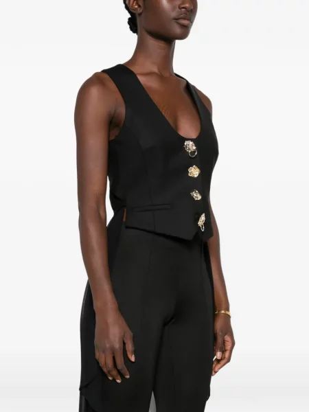 Асиметрично яке Blumarine с волани черно