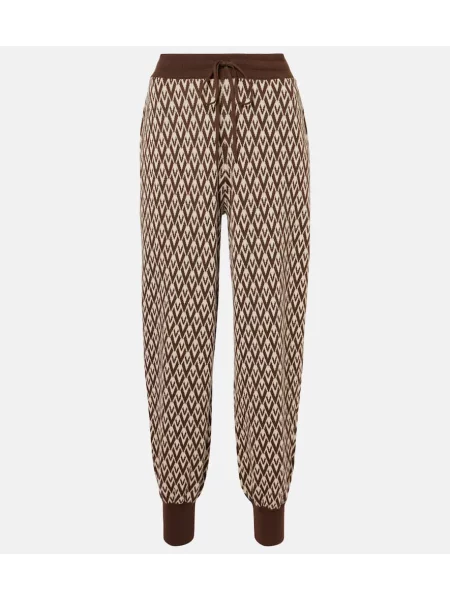 Spodnie dresowe Valentino wełniane bordowe