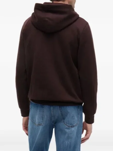 Hanorac cu glugă Tommy Hilfiger cu broderie cu cordon maro