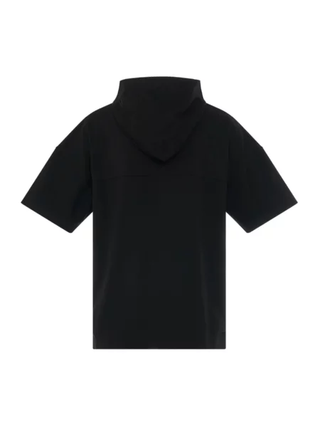Bluza z kapturem Ambush z kapturem z krótkim rękawem ze sznurkiem czarna