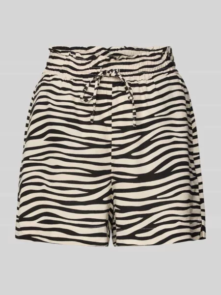 Szorty o luźnym kroju z mieszanki i lnu model ‘MYMILO’ Vero Moda beżowe