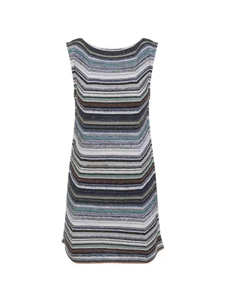 Rochie mini Missoni cu dungi de costum gri