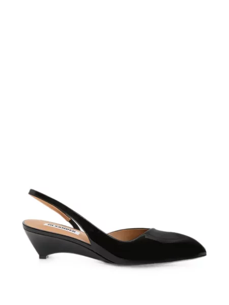 Pantofi cu toc Jil Sander slingback negru