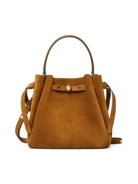 Kapelusz Tory Burch zamszowy brązowy
