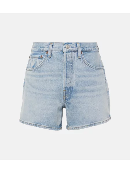 Szorty jeansowe Agolde niebieskie