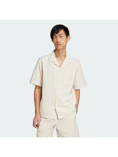 Koszula casualowa o kroju relaxed fit z rękawem o dł. Adidas biała