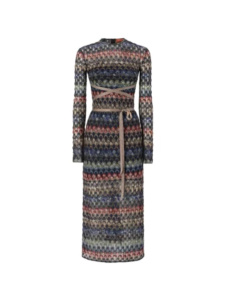 Rochie Missoni tricotate albastru