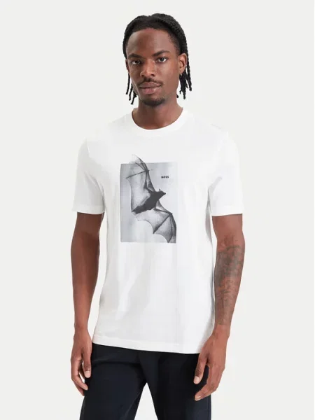 BOSS Tricou Te_Being alb