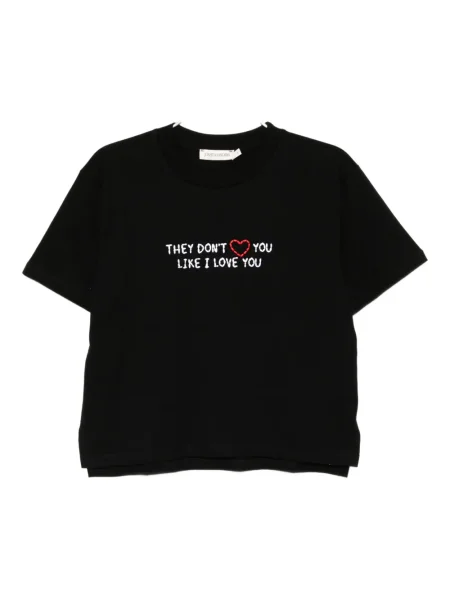 Тениска Joshua Sanders бродирана черно