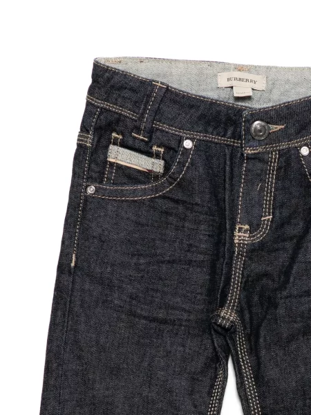 Jeansy straight leg dziecięce Burberry niebieskie