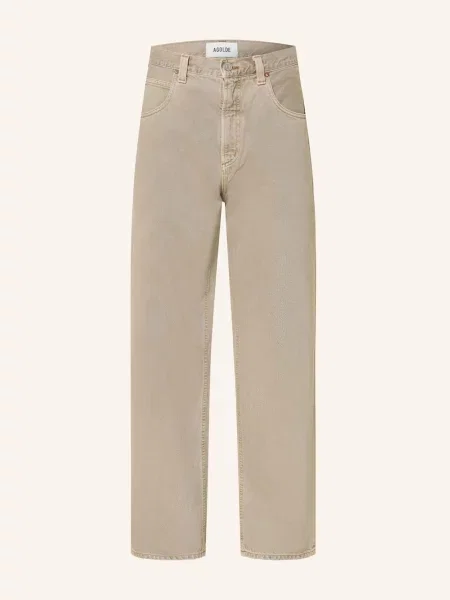 Agolde Džíny Fusion Baggy Tapered Fit wic wicker md wsh grey šedé