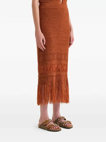 Fustă midi Maliparmi maro