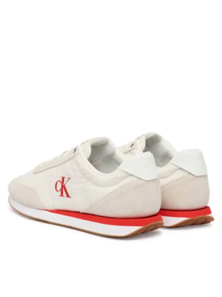 Sneakersy Calvin Klein Jeans Retro Runner Ess Mix Mat béžová
