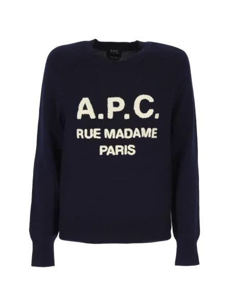 Pulover A.p.c. cu autograf albastru