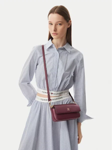 Tommy Hilfiger torebka crossbody z imitacji skóry czerwona