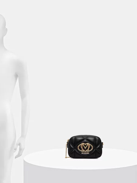 Кожаная сумка через плечо Love Moschino