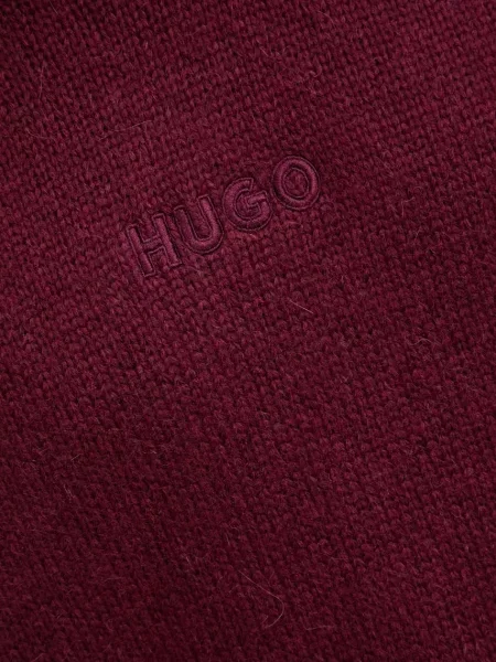 Шерстяной свитер Hugo розовый