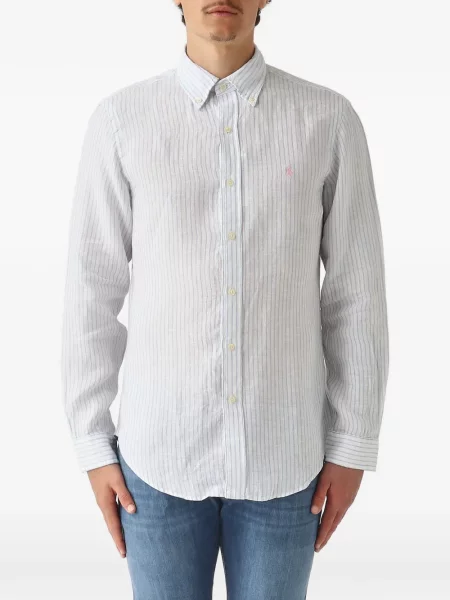 Ριγέ fleece πουκάμισο Polo Ralph Lauren ροζ
