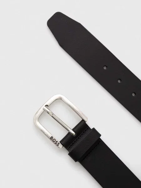 BOSS curea de piele negru
