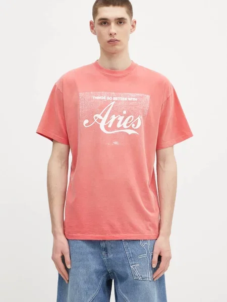 Kratka majica Aries Sunbleached Cola SS Tee rdeča