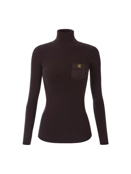 Elisabetta Franchi Golf ciemny brązowy