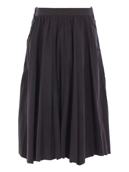 Fusta plisata Balenciaga plisată negru