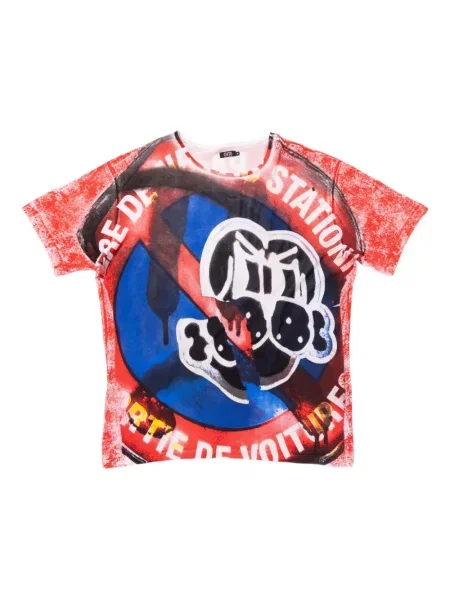 Tricou Chite' cu imagine cu decolteu rotund roșu