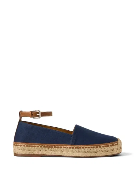 Cropp espadrile Ralph Lauren Collection cu baretă pe gleznă cu bretele albastru