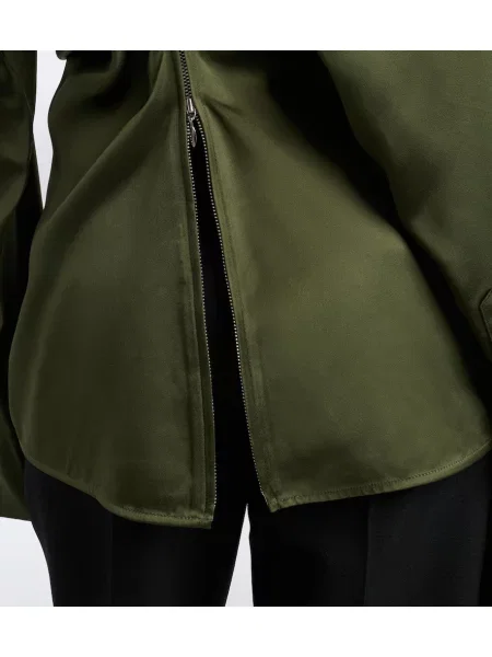 Bluză Toteme din satin drapată verde