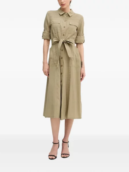 Cu centură rochie midi Dkny verde
