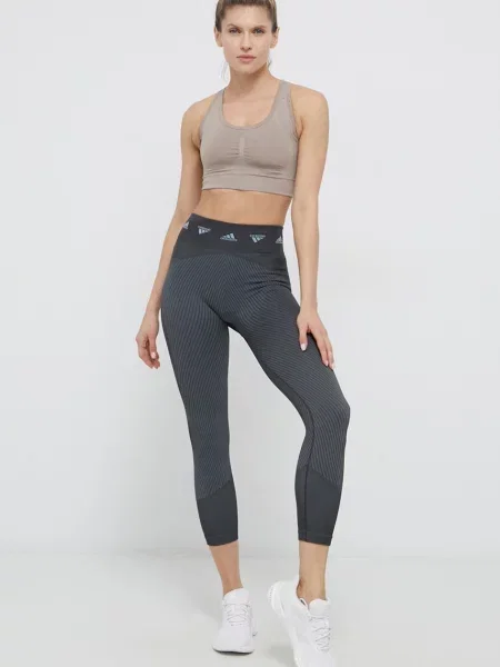 Športová podprsenka adidas Performance hnedá
