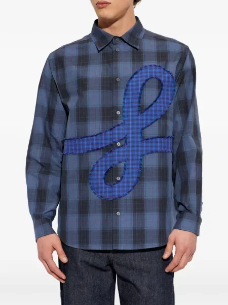 Kostkované kostkovaná košile Loewe modré