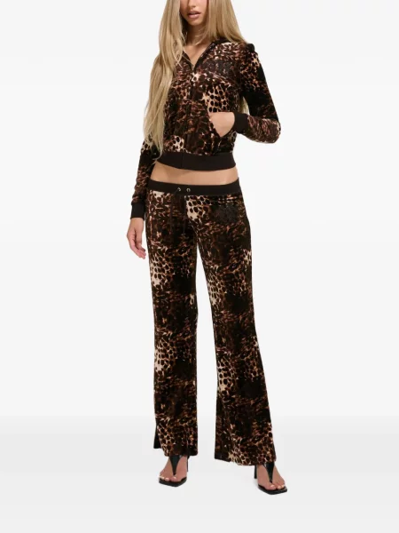 Raštuotas džemperis su gobtuvu Juicy Couture leopardinis ruda