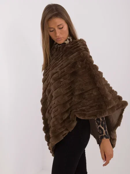 Poncho Wool Fashion Italia maro