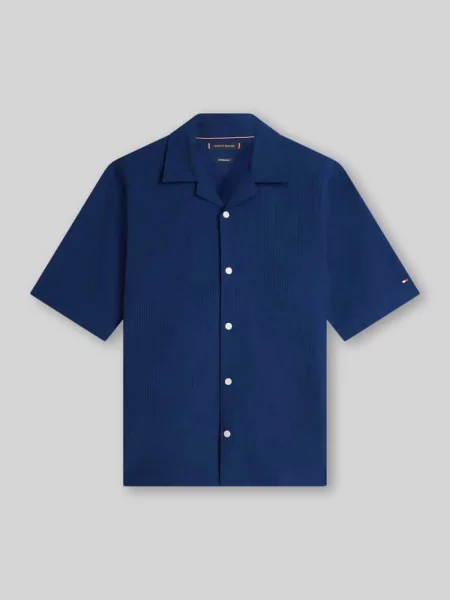 Koszula z krótkim rękawem o kroju relaxed fit z seersuckeru Tommy Hilfiger