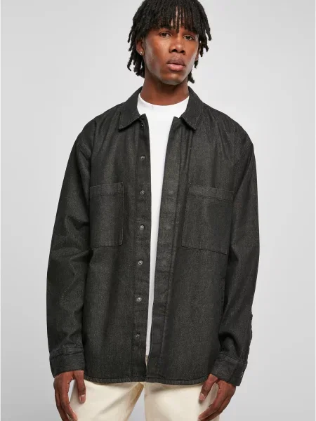 Дънкова риза Urban Classics черно