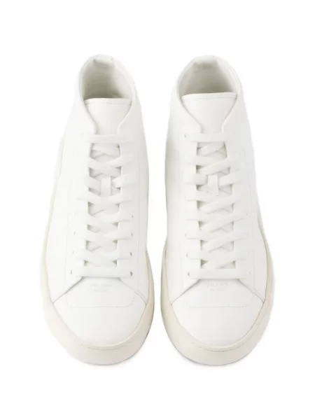 Top Prada din piele alb