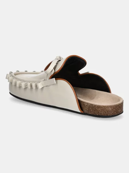 Kožené pantofle JW Anderson béžová