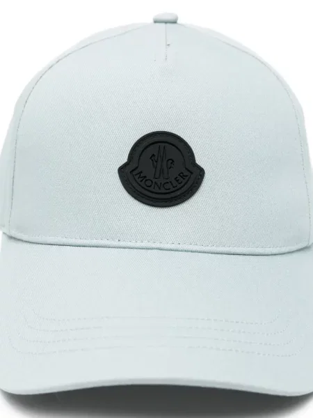 Шапка Moncler с автограф синьо