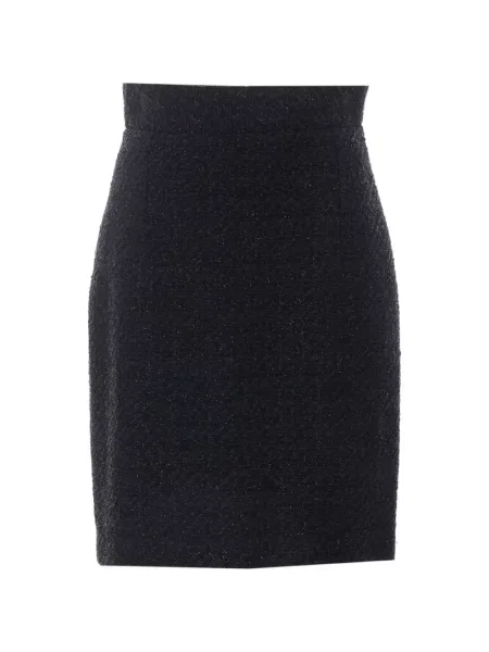 Fustă midi Tagliatore din tweed negru